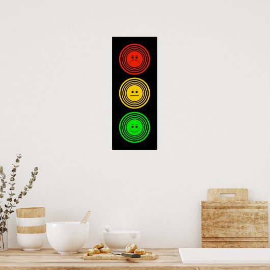 Ringed Moody Stoplight Poster (Küche)
