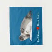 Ringed Siegel - Kalte Nasen Warme Herzen Wandteppich (Vorderseite)