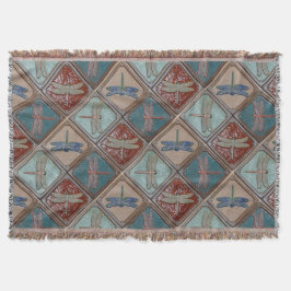 Ringelblende mit Libellenprint Decke