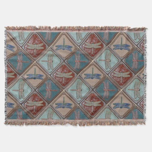 Ringelblende mit Libellenprint Decke (Vorderseite)