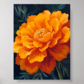 Ringelblume | Aquarell Blumen Gemalt Poster (Vorne)