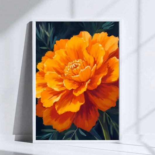 Ringelblume | Aquarell Blumen Gemalt Poster