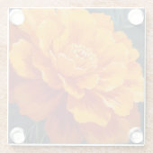Ringelblume | Aquarell-Blumenmalerei Glasuntersetzer (Rückseite)