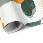 Ringelblume Botanische Blumen Wasserfarbe Herbst Geschenkpapier (Rolleneckpunkt)