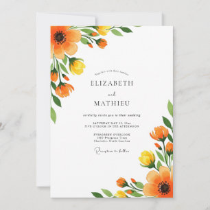 Ringelblume Strahlende Sommerhochzeit Einladung