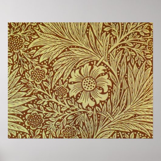 Ringelblume William Morris Antikes Blumenmuster Poster (Vorne)