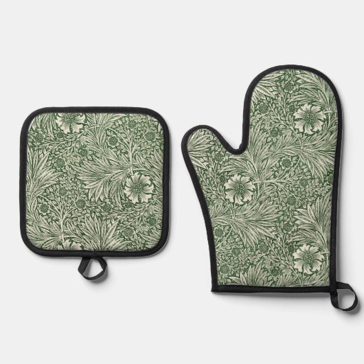 Ringelblume, William Morris Ofenhandschuh & Topflappen-Set (Vorderseite)