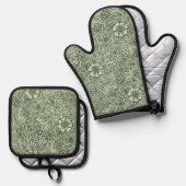 Ringelblume, William Morris Ofenhandschuh & Topflappen-Set (Vorderseite/Rückseite)