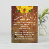 Ringelblumen auf Holz Einladung (Stehend Vorderseite)