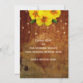 Ringelblumen auf Holz Einladung (Rückseite)