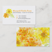 Ringelblumen-Bauers-/-Blumenzüchtergeschäftskarten Visitenkarte (Vorne/Hinten)