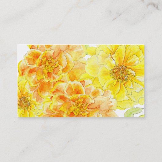 Ringelblumen-Bauers-/-Blumenzüchtergeschäftskarten Visitenkarte (Rückseite)