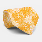 Ringelblumen-Blumen-Batik Krawatte (Gerollt)