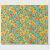 Ringelblumen-Blumenmuster Geschenkpapier (Flach)