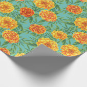 Ringelblumen-Blumenmuster Geschenkpapier (Ecke)