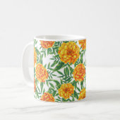 Ringelblumen-Blumenmuster Kaffeetasse (Vorderseite Links)