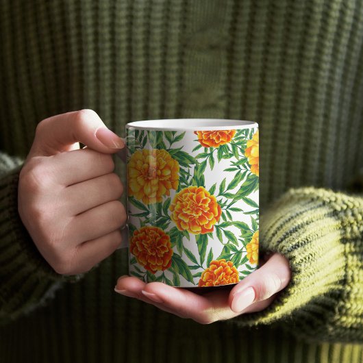 Ringelblumen-Blumenmuster Kaffeetasse