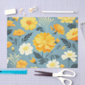 Ringelblumen-Blumenmuster Seidenpapier (Handwerk)