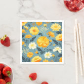 Ringelblumen-Blumenmuster Serviette (Beispiel)