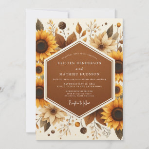 Ringelblumen-Ernte-Blüten-Hochzeit Einladung