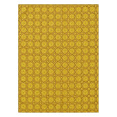 Ringelblumen gelb u. rotes Vintages Kaleidoskop Tischdecke (Vorderseite)