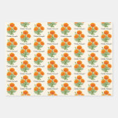 Ringelblumen im Oktober Geschenkpapier Set (Vorderseite)