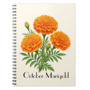 Ringelblumen im Oktober Notizblock