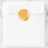 Ringelblumen-Kräutertee-Geschäftsetikett Runder Aufkleber (Tasche)