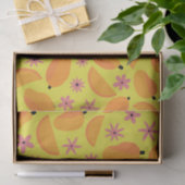 Ringelblumen-Mango-Frucht- und Blumenmuster Seidenpapier (Geschenk)