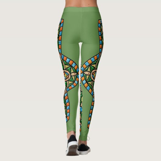 Ringelblumen-Medaillon Leggings (Rückseite)