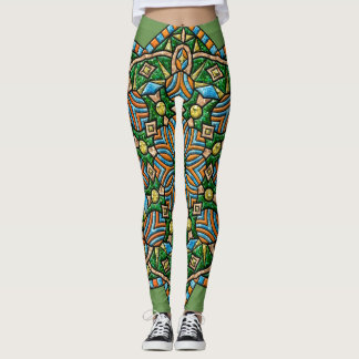 Ringelblumen-Medaillon Leggings