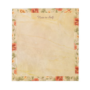 Ringelblumen-Memoiren Vintage-Blumen Notizblock