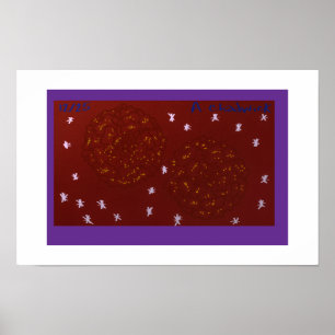 Ringelblumen mit Sternen Poster