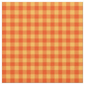 Ringelblumen-orange und gelbes Karo-Gingham-Muster Stoff (Nahaufnahme)