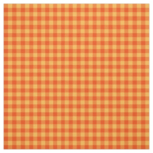Ringelblumen-orange und gelbes Karo-Gingham-Muster Stoff (Muster)
