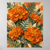 Ringelblumen-Paper-Conservatory-Kunstprint Poster (Vorne)