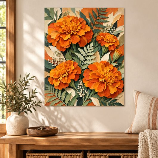 Ringelblumen-Paper-Conservatory-Kunstprint Poster