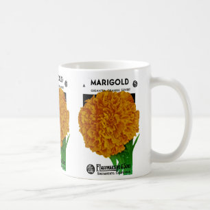 Ringelblumen-Samenpaket im Vintage-Stil Kaffeetasse