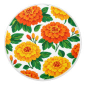 Ringelblumen-Schubladengriff Keramikknauf (Vorderseite)