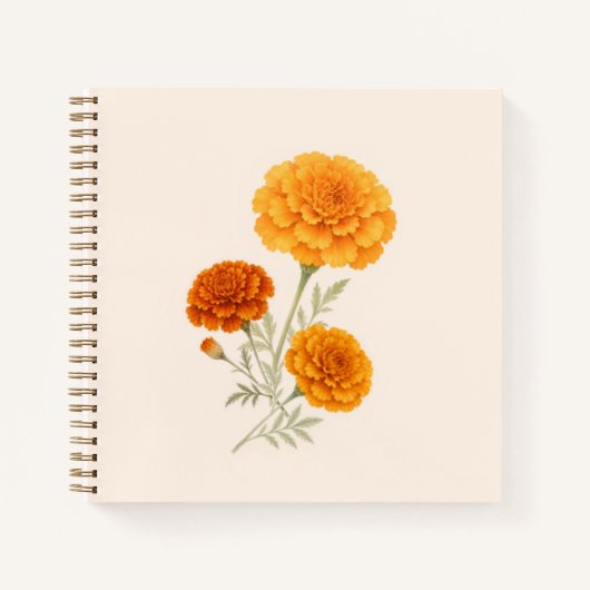 Ringelblumenstrauß Notizbuch (Vorderseite)