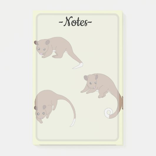 Ringelschwanzpossums Post-it Klebezettel (Vorderseite)