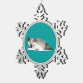 RingelSiegel Schneeflocken Zinn-Ornament (Rechts)