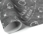 Ringen in der Verlobung des neuen Lichtmusters Geschenkpapier (Rolleneckpunkt)