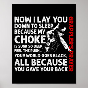 Ringen MMA Jiu Jitsu BJJ Brasilianisches Jujitsu Poster