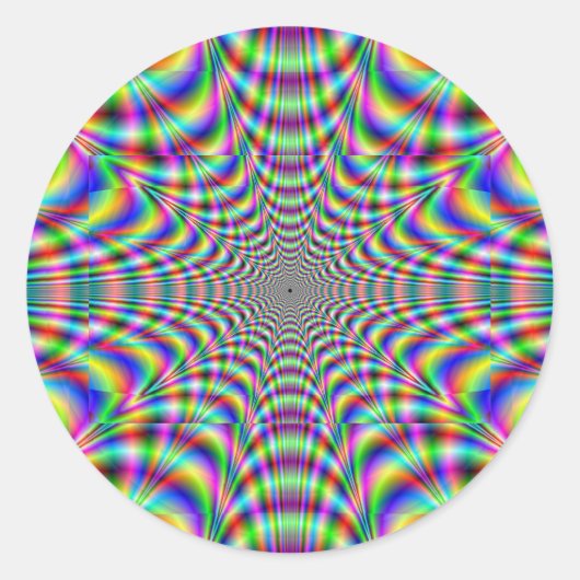 Ringen - optische Täuschung Runder Aufkleber (Vorderseite)