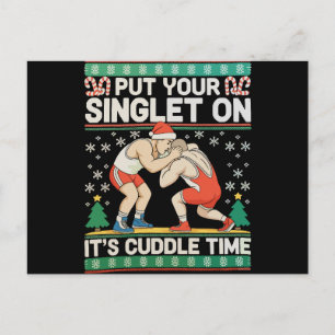 Ringen Zieh Dein Singlet An Weihnachtsringer Feiertagspostkarte