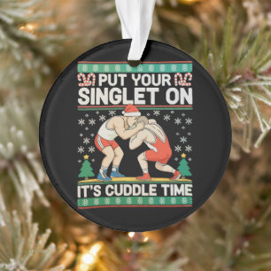 Ringen Zieh Dein Singlet An Weihnachtsringer Ornament