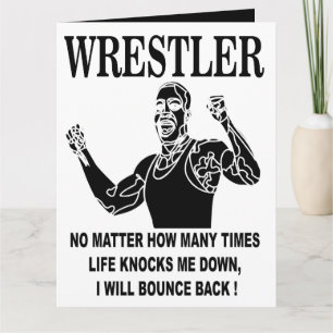 Ringer Inspirierender Wrestling-Gruß Karte