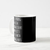 Ringer-Matten Ding über Basketballfeld Kaffeetasse (Vorderseite Links)