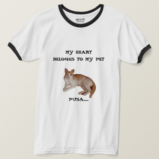 Ringer-T - Shirt für Männer mit kontrastvollem Nec (Design vorne)